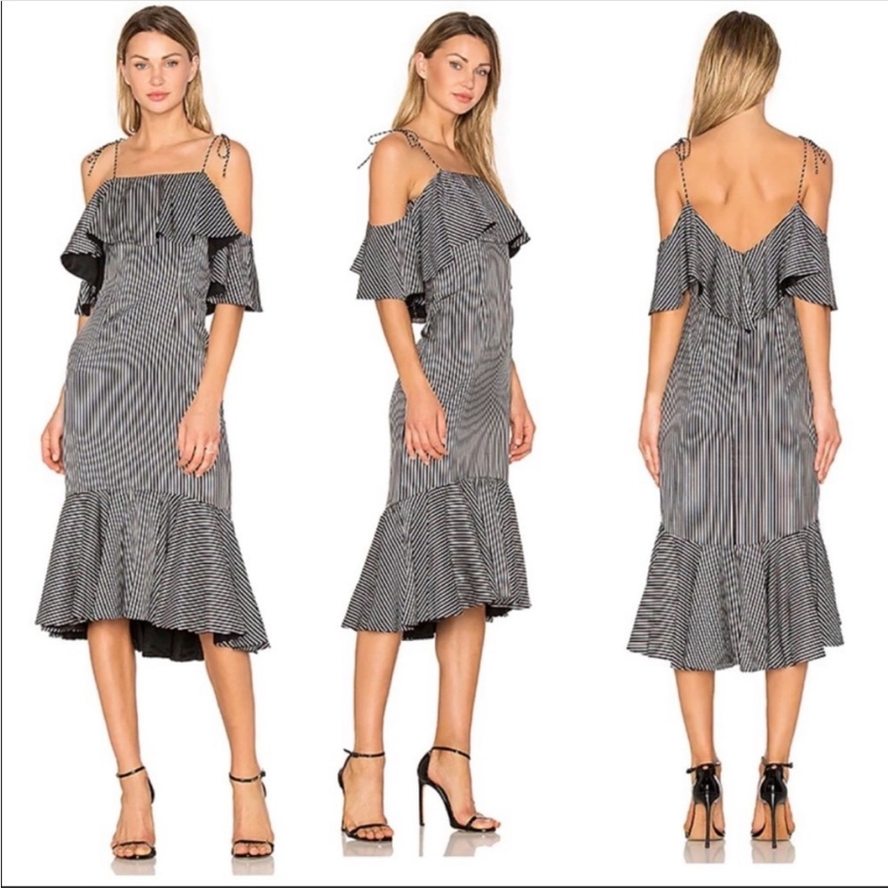 AMUR Striped Francesca dress